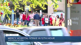 CWA workers at Catholic Health's Mercy Hospital begin strike after contract negotiations break down overnight