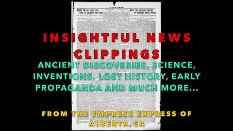 Incredibly Forgotten Old World News Clippings from 1915-1920s - Empress Express from Alberta, Canada
