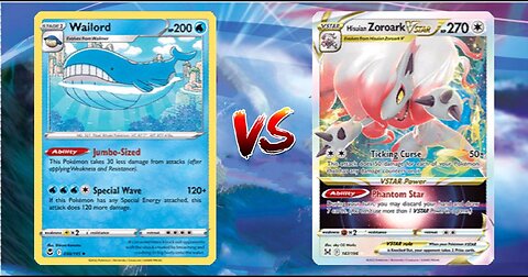 Pokemon TCG Online Wailord Frosmoth VS Hisuian Zoroark VSTAR Gengar!!