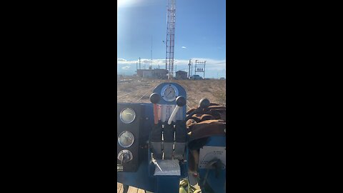 Rigging a tower in the New Mexico desert