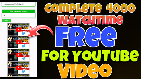 How To Complete 4000 Watchtime On youtube Free|For Mobile And Pc Both|Tech deo pashto