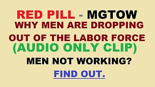 MGTOW Legendary Audio Clips - WHY Aren't MEN Working Anymore? Labor Force Participation is Dropping