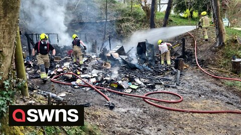 Football lover loses 70 YEARS of memorabilia after shed cathes fire