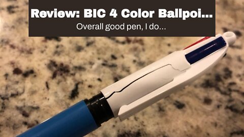 Review: BIC 4 Color Ballpoint Pen, Medium Point (1.0mm), 4 Colors in 1 Set of Multicolor Pens,...