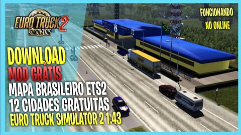 ▶️NOVO MAPA BRASILEIRO GRÁTIS PARA EURO TRUCK SIMULATOR 2 1.43