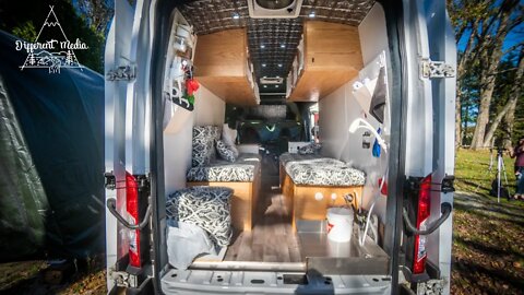 Couple DIY Builds Dream Van for full time Van Life | Ford Transit Camper Conversion Tour!