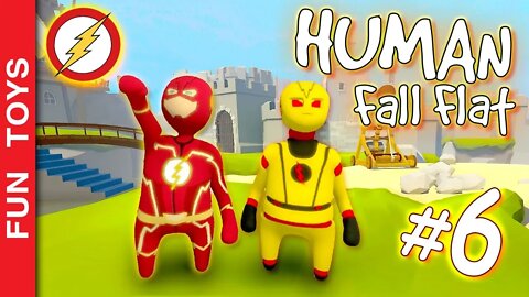 Human Fall Flat #6 - FLASH e Flash REVERSO passando fases deste jogo muito engraçado e IRADO! 😂