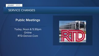 RTD public meetings today on August service changes
