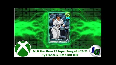 MLB The Show 22 Supercharged Ty France 4-23-22 5 Hits 5 RBI 1 HR