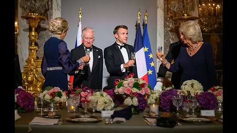 FRANCIA, CIBO: Versailles 2023, Cena lussuosa élite globalista, Windsor Macron Rothschild