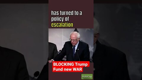 Bernie Sanders Blocking TRUMP funding war on Iran #trump #russia #berniesanders #iran