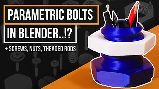 New Parametric Bolts, Nuts, Screws & Threaded Rods in Blender! | Precision Bolts CAD -like Addon