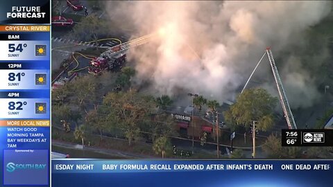 Crews battle fire at Tsunami Japanese Steakhouse in St. Pete