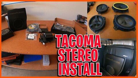 How to install an OEM Stereo Upgrade on a 2022 Toyota Tacoma eps19 new speakers, Base and Dual Amps.