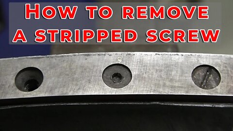 How to remove a screw that is stripped