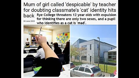 Rye College teacher threatens 12 year olds with expulsion for thinking there are only two sexes,