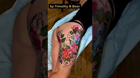 Stunning work by Timothy B Boor #shorts #tattoos #inked #youtubeshorts
