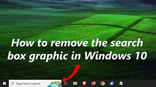 How to remove the search box graphic in Windows 10