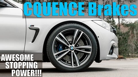 BMW 435i F33 M Performance Brakes - Custom Rotors by CQUENCE and Carbon Fiber Pads by Power Stop!