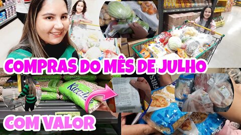 COMPRA DO MÊS DE JULHO COM VALOR