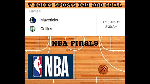 T-Backs Sports Bar and Grill Sports Schedule and Sliders special for Thursday June 13, 2024