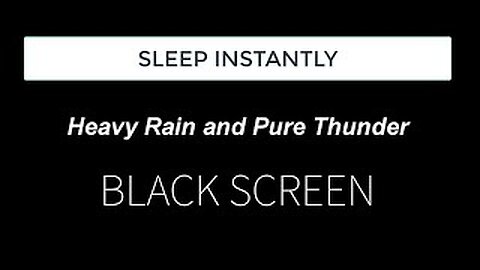 Rain Noise with Heavy Rain and Thunder | Fall asleep fast | Black Screen Rain