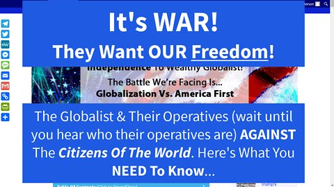 It's War - The Globalist Have Made Their Move
