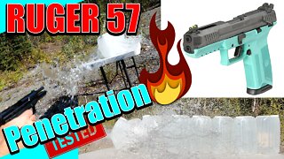 💥 Ruger 57 OBLITERATES water JUGS with 40 gr. 5.7 x 28mm Hornaday V-Max | FN SS197SR Penetration