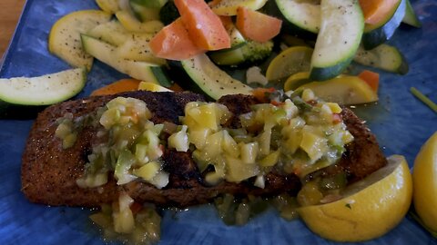 Blackened Mahi-Mahi With Mango Salsa (Widescreen) MahiMahi #Sunset #SunsetGrille #MarcoIsland #4K