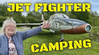 Camping next to a Jet Fighter at the Blue Lagoon Aire #vanlife #fulltimemotorhome #aire