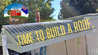 Building a Diy Roof to stop the rain in the Bunker. Ep11