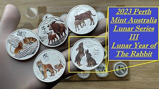 YEAR OF THE RABBIT COLOR AUSTRALIAN LUNAR SERIES III 2023 1 OZ SILVER BULLION COIN – PERTH MINT