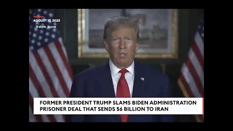 TRUMP❤️🇺🇸REACTS TO BIDEN ADMIN SIX BILLION DOLLAR💵 HOSTAGE DEAL TO IRAN🇺🇸💙🏛️💰🧰⭐️