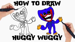 How to Draw HUGGY WUGGY! Uber Creepy!