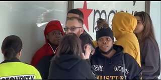 Macys Los Prevention in Sacramento California detain a Black Male Shoplifter outside the store