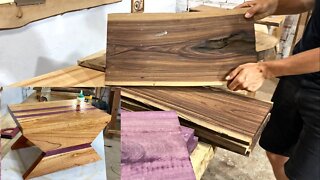 Um Projeto Usando apenas Madeiras Raras. Cedro e Roxinho|Woodworking