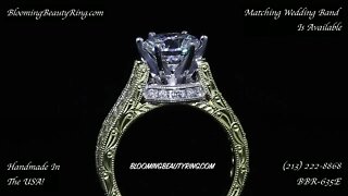 BBR-635 Diamond Engagement Ring By Blooming Beauty Ring Company