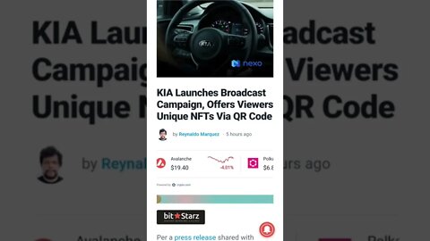 KIA Launches Unique NFTs Via QR Code #cryptomash #cryptomashnews #cryptonews #viralvideo2022