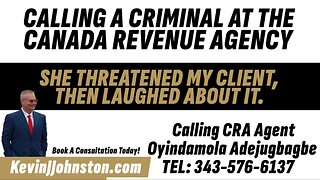 Canada Revenue Agency Officer PANICS When Told That Criminal Charges Are Coming Against Her