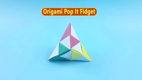 Origami Pop It Fidget Anti-Stress - DIY Paper Crafts