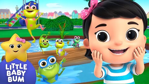 Five Little Speckled Frogs⭐ Mia's Learning Time! LittleBabyBum - Nursery Rhymes for Kids