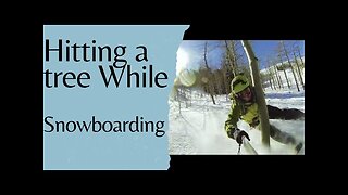 Hitting A Tree While SnowBoarding