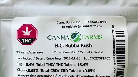 BUBBA KUSH by Canna Farms | Review #22
