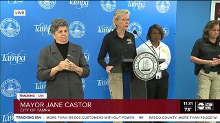Mayor Castor and city officials gave an update on Hurricane Ian.