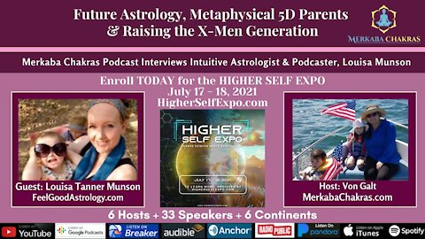 Future Astrology, 5D Parents & Raising X-Men Generation w/Louisa Munson: Merkaba Chakras Podcast #39