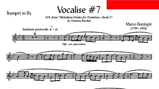 🎺🎺 [TRUMPET VOCALISE ETUDE] Marcos Bordogni Vocalise for Trumpet #07 (Demo Solo and play-along)