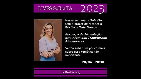 LIVE Psicologia da Alimentação para Além dos Transtornos Alimentares