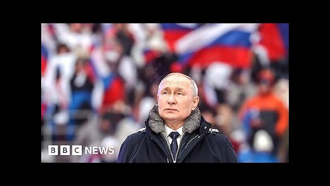 Putin stages huge pro-war rally to mark Ukraine invasion anniversary - BBC News