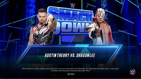 Smackdown Dragon Lee vs Austin Theory