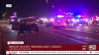 Wrong-way driver involved in crash on Loop 202 near Scottsdale Road